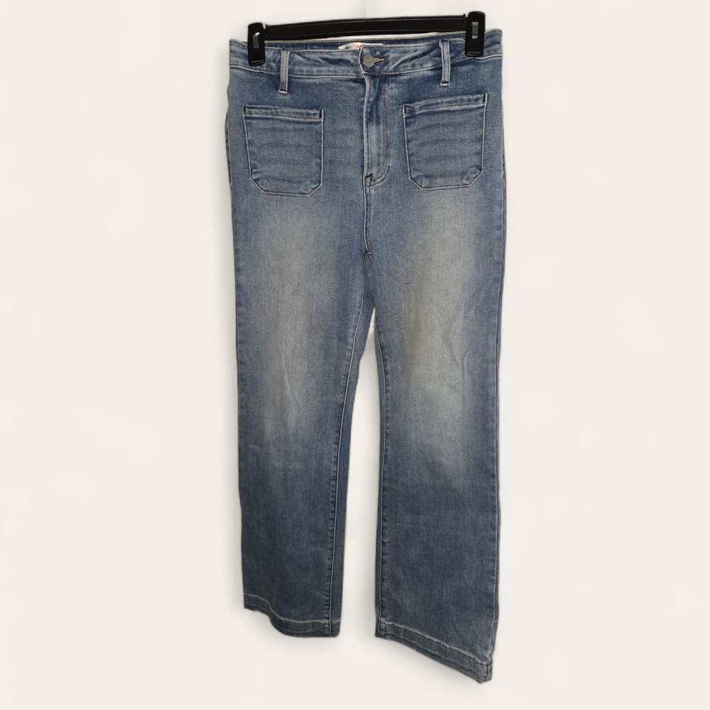 Stylish Blue High Rise Freckled Poppy × Risen Jeans